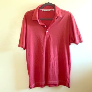 Travis Mathew medium red men’s golf shirt polo